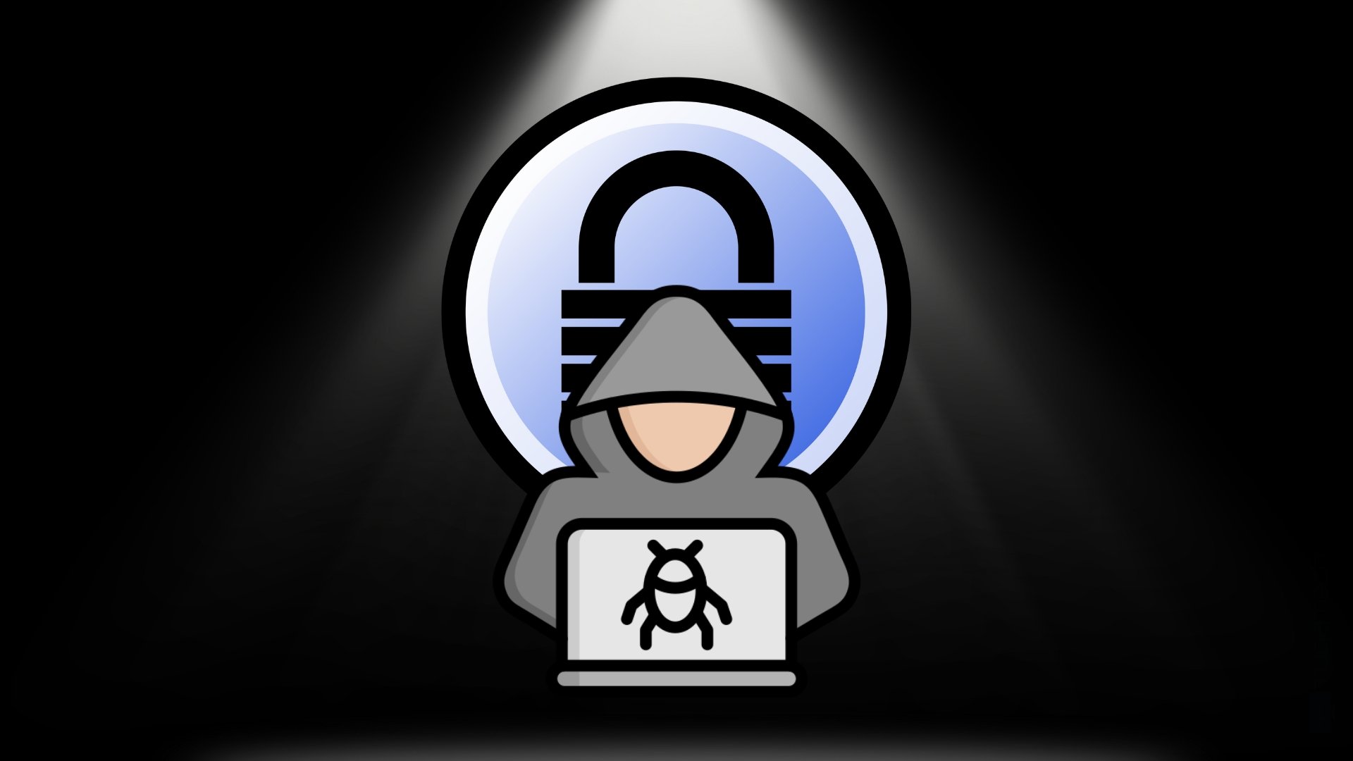 Keepass com hacker em frente