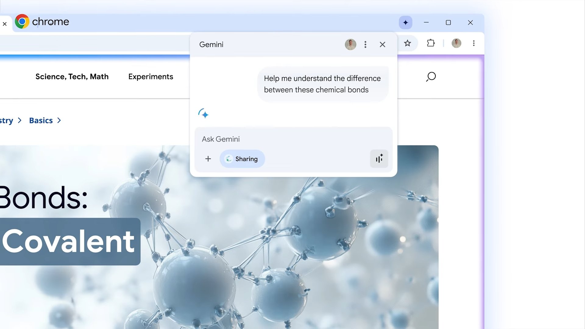 imagem do gemini no Chrome