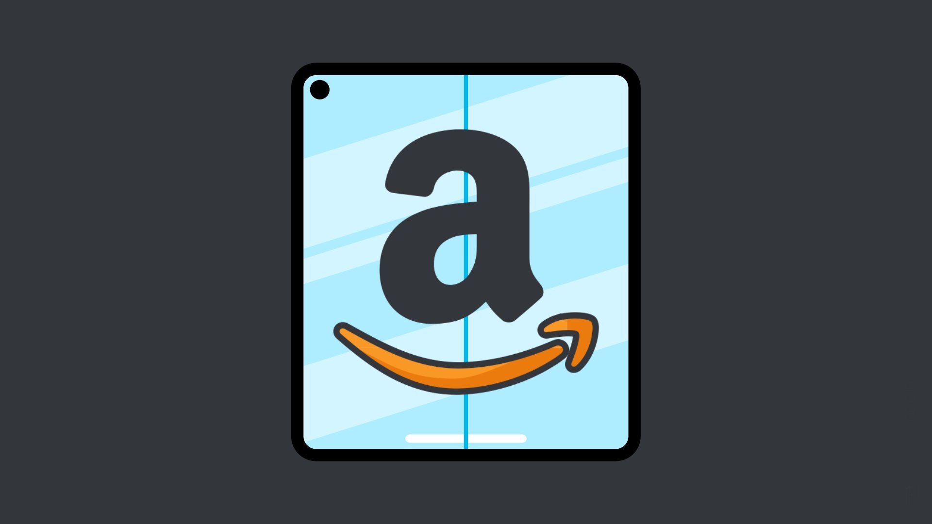 Amazon logo em smartphone dobrável