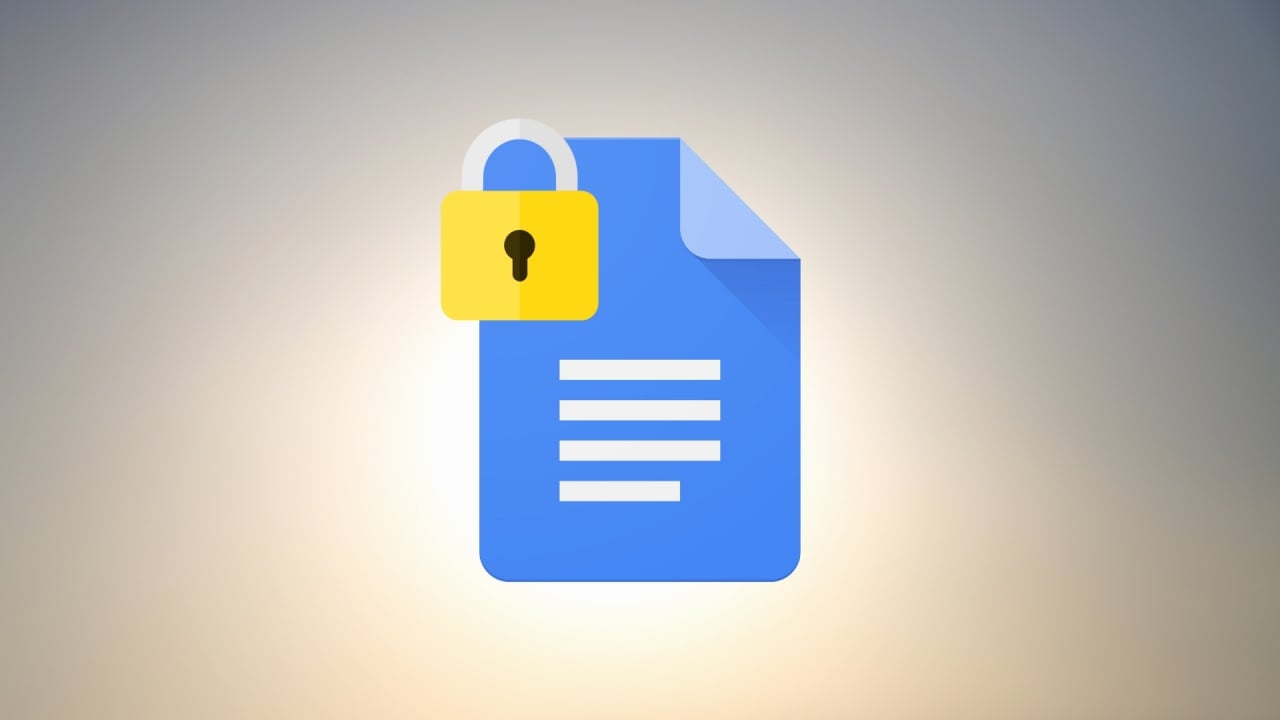 Google Docs com cadeado
