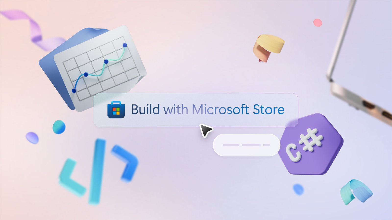 Microsoft Store e slogan Build With Microsoft Store