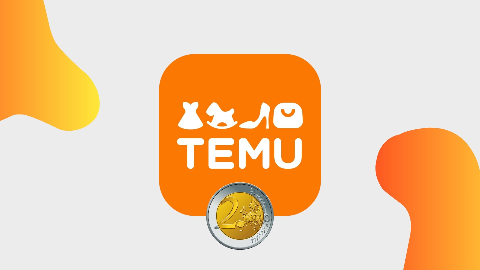 Temu com moeda de dois euros