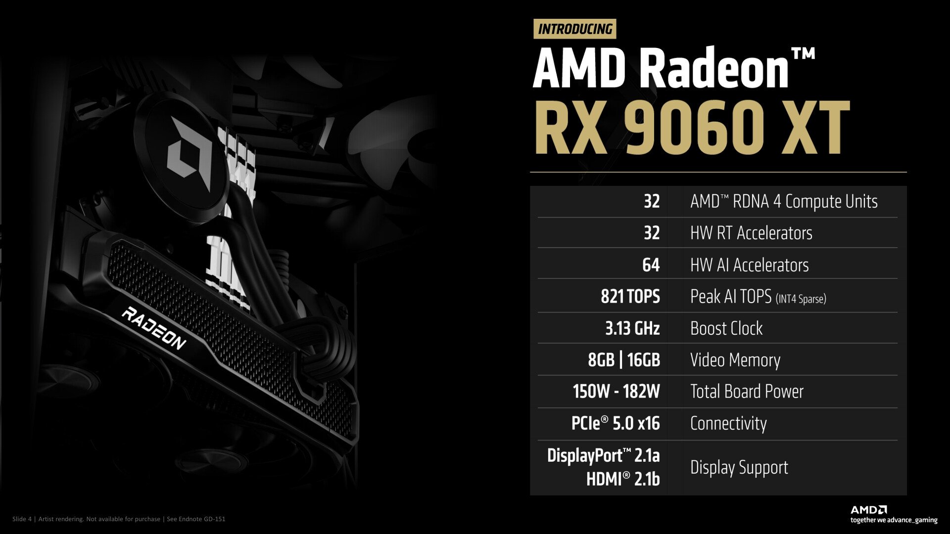 Detalhes da nova placa RX 9060 XT da AMD