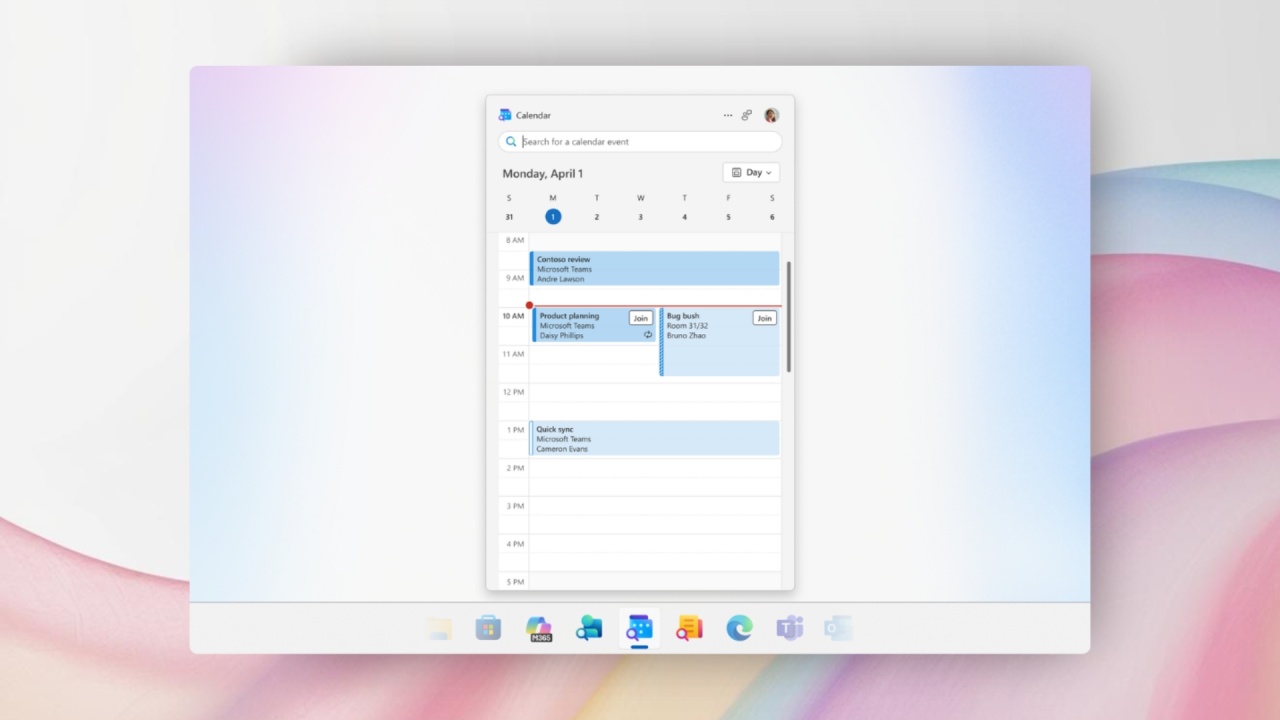 Novo cliente de calendário da Microsoft para utilizadores empresariais