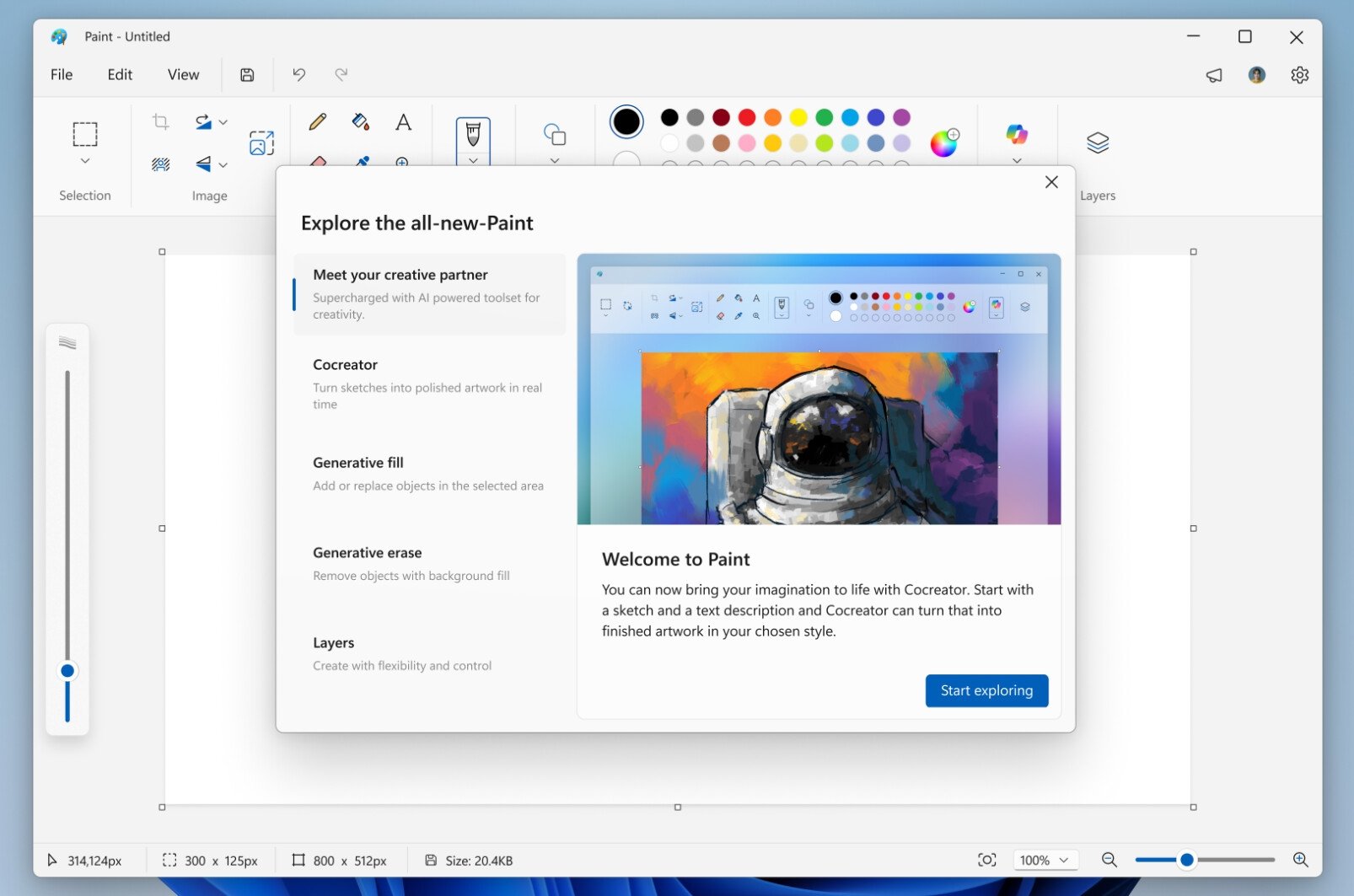 novo paint com IA