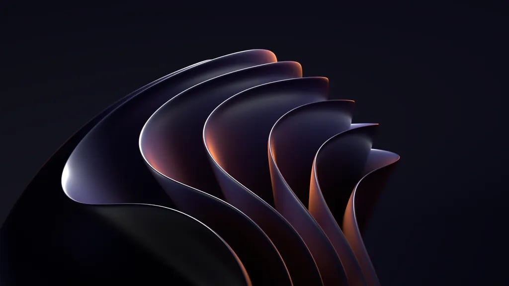 Wallpaper do Windows 11 com efeito de folhas