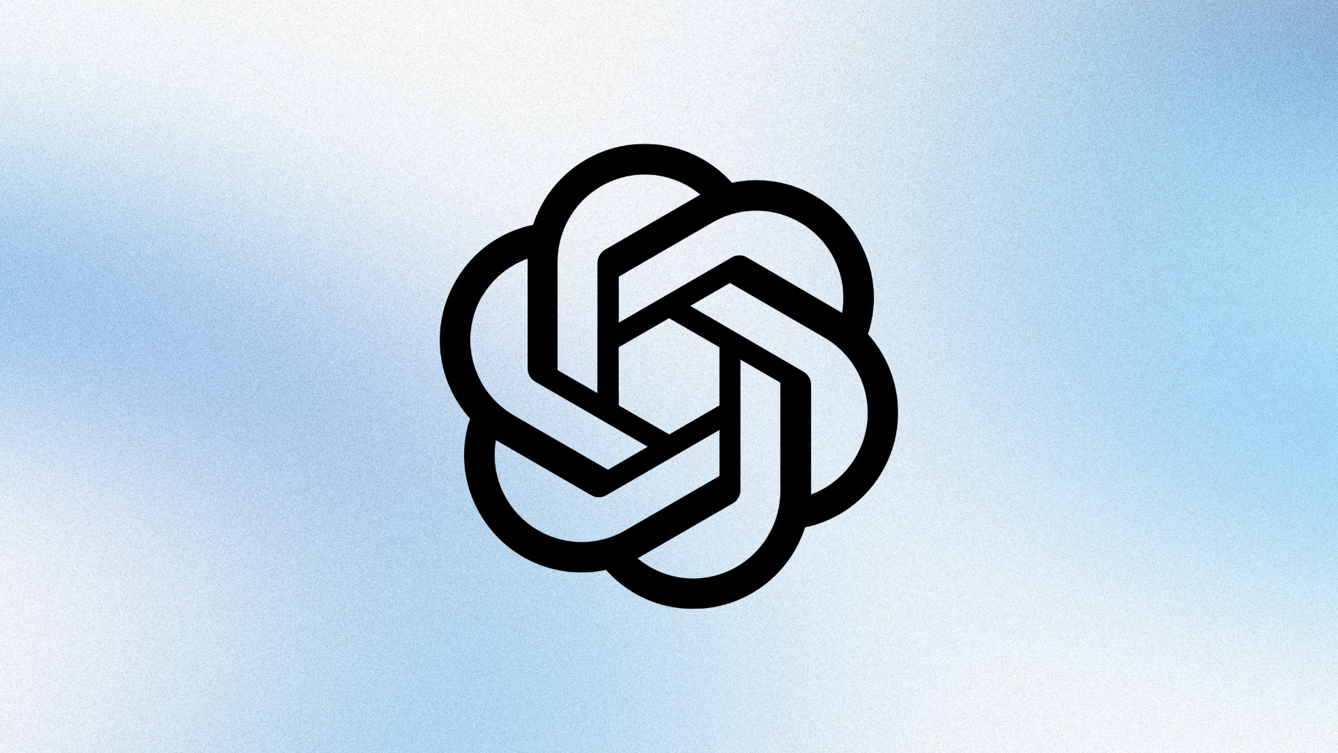 Logo da OpenAI em fundo azul