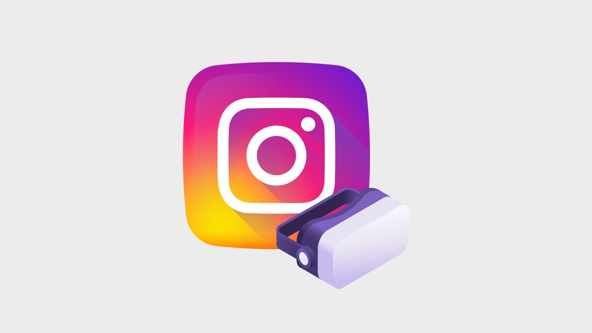 Instagram com óculos de VR ao lado