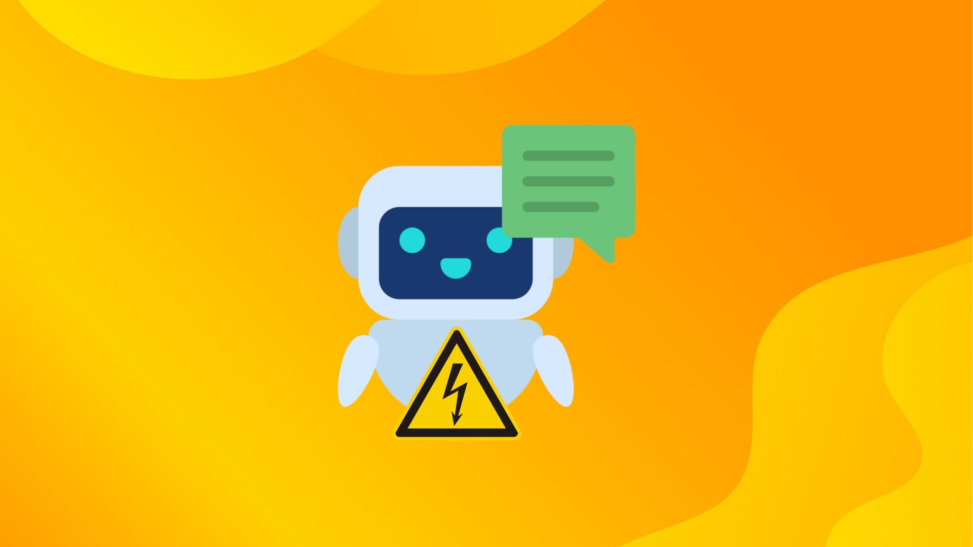 Robot de IA com sinal de eletricidade forte