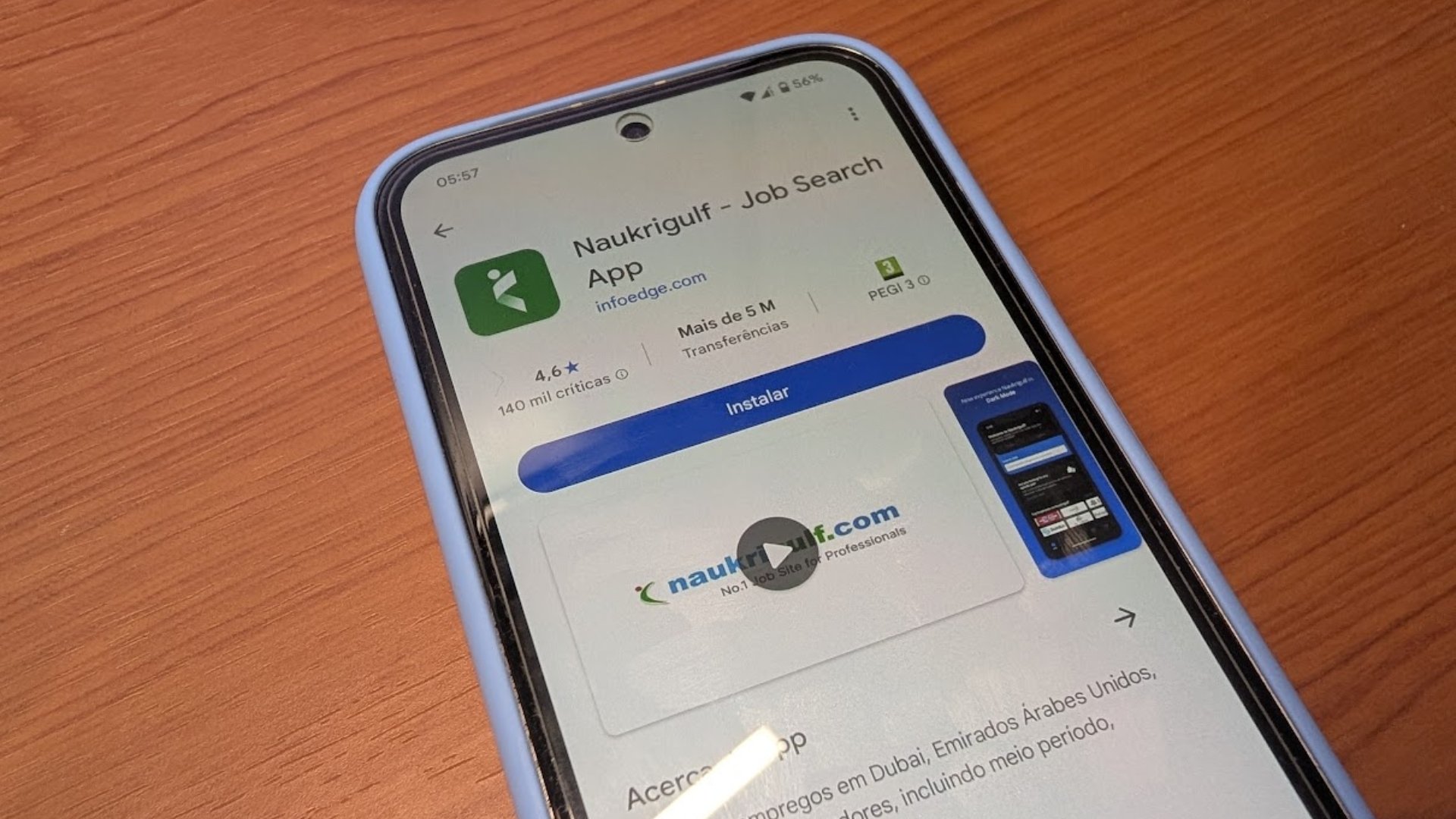 Naukri app da play store da google