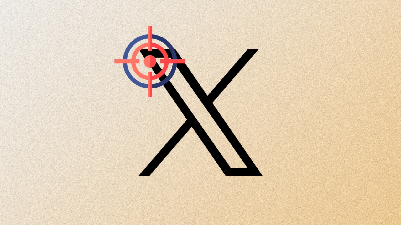 Logo da X com mira no topo