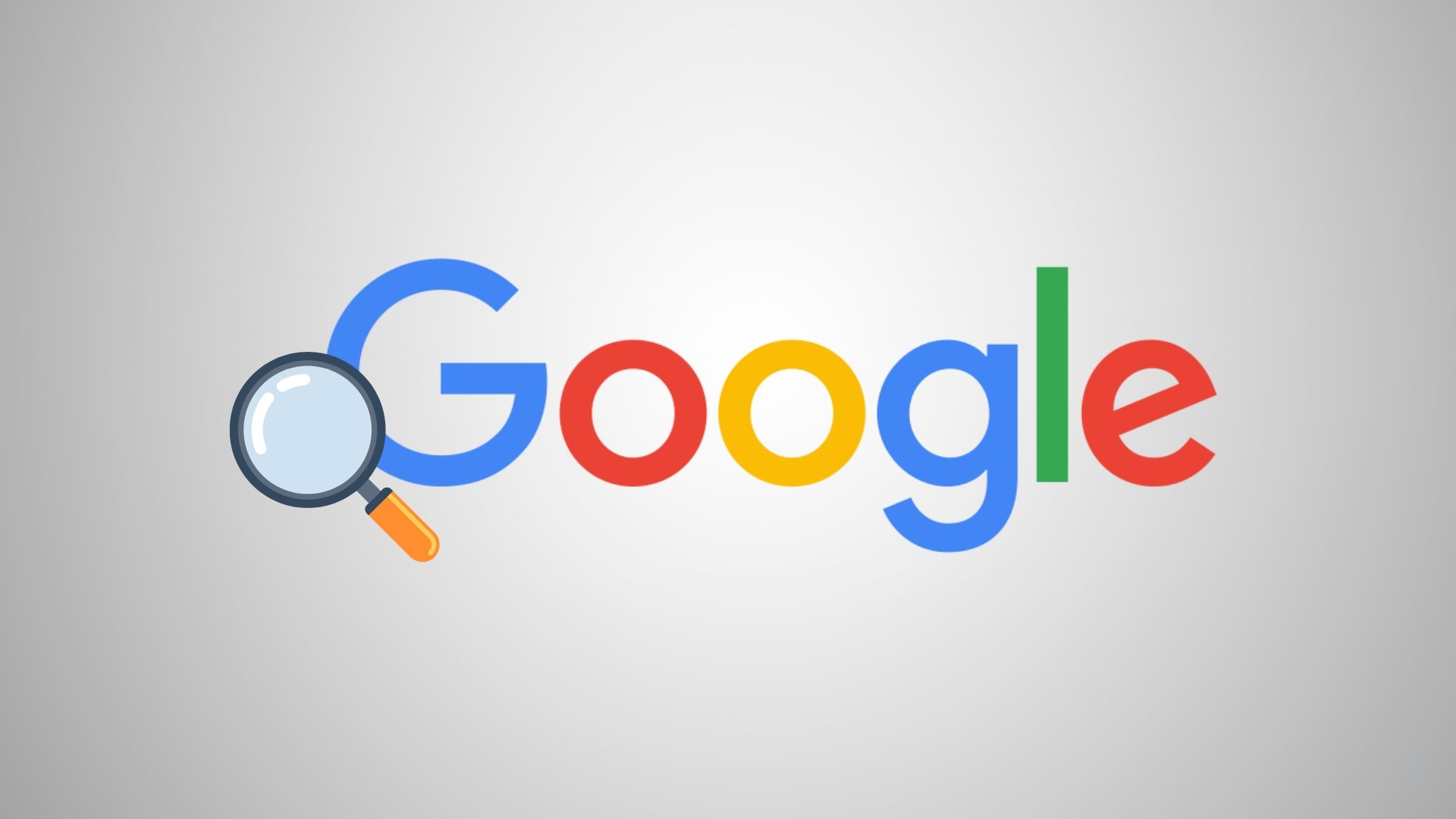Logo da Google com lupa de pesquisa