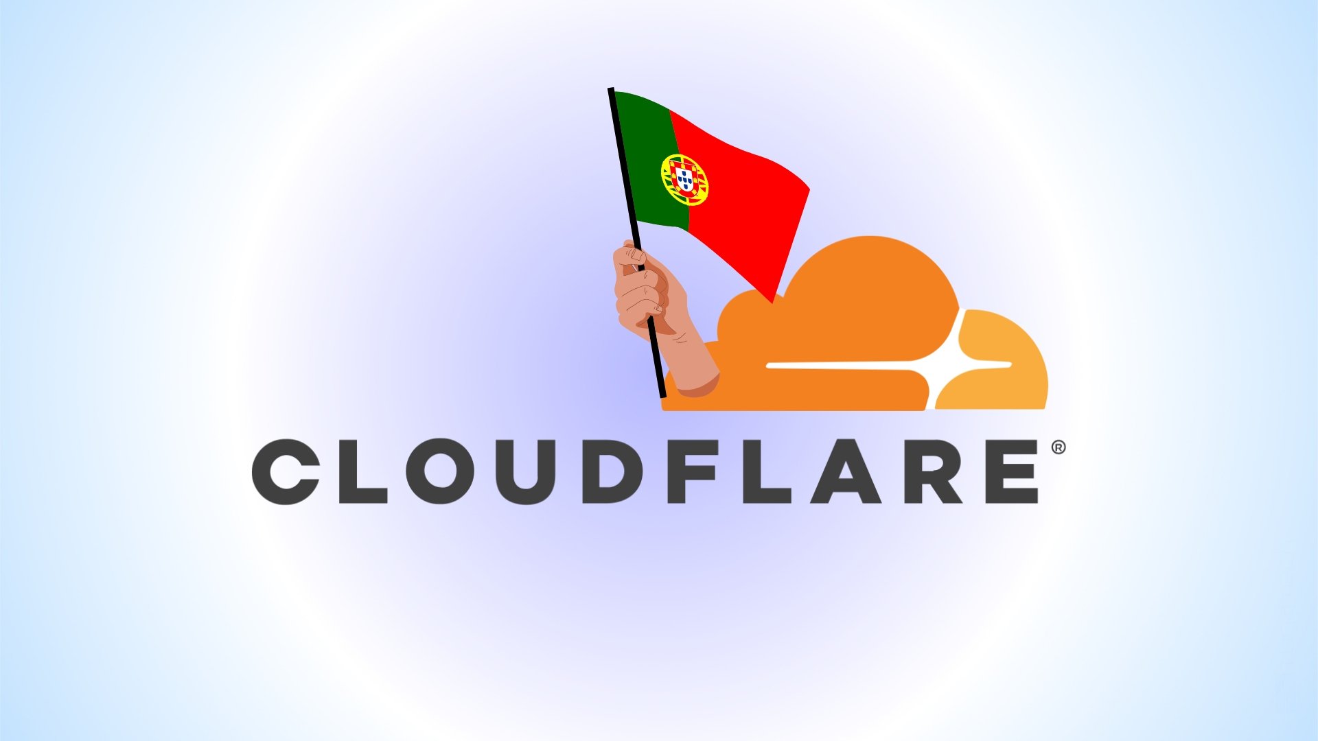 Cloudflare com bandeira de Portugal