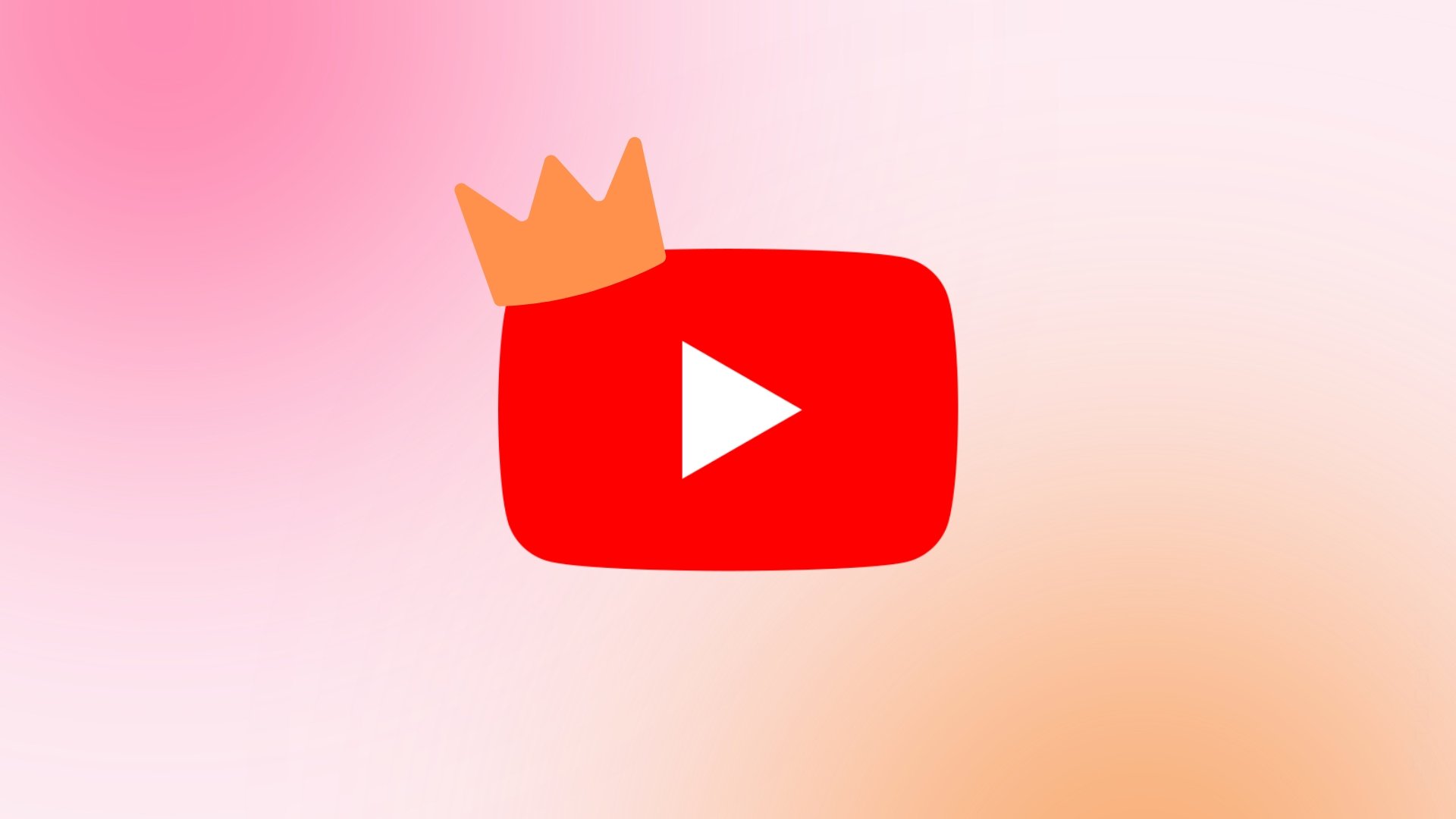 Logo do Youtube com uma coroa