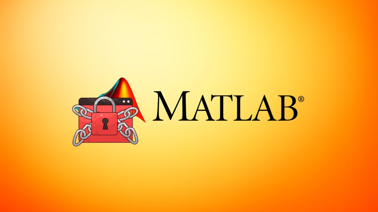 Logo da plataforma Mathlab com janela bloqueada por ransomware