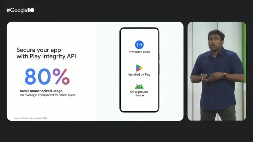 Google evento de apresentação de novidades para o play Integrity