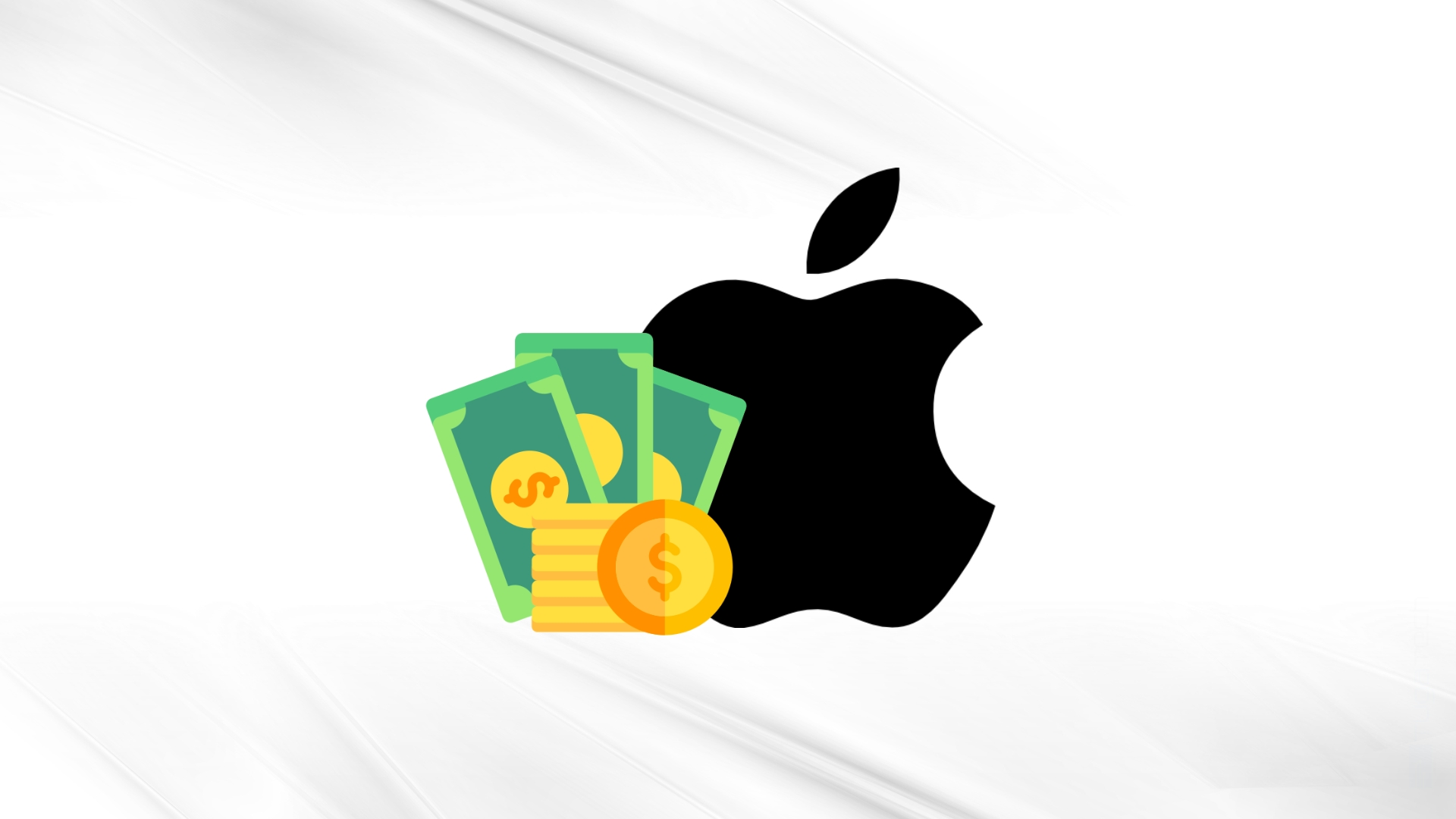 Logo da Apple com dinheiro