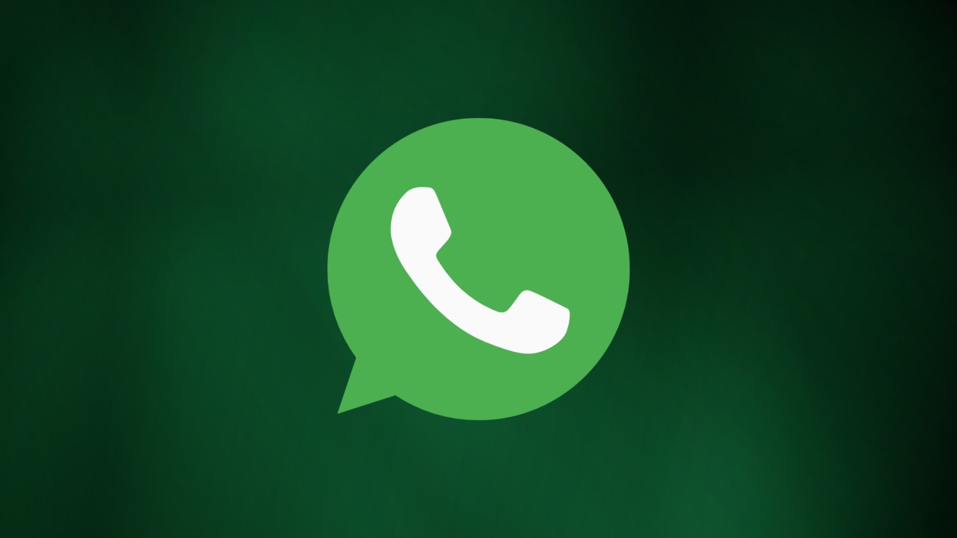 Logo do WhatsApp em fundo verde escuro