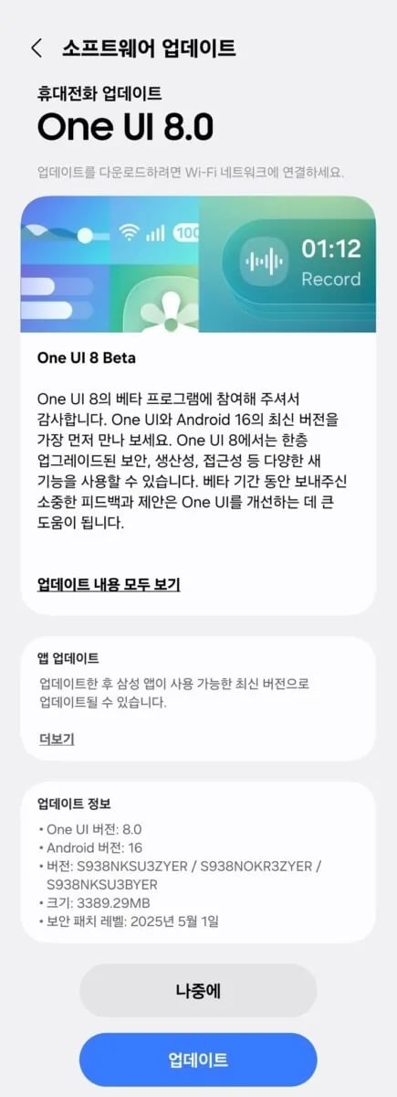 detalhes da One UI 8 Beta