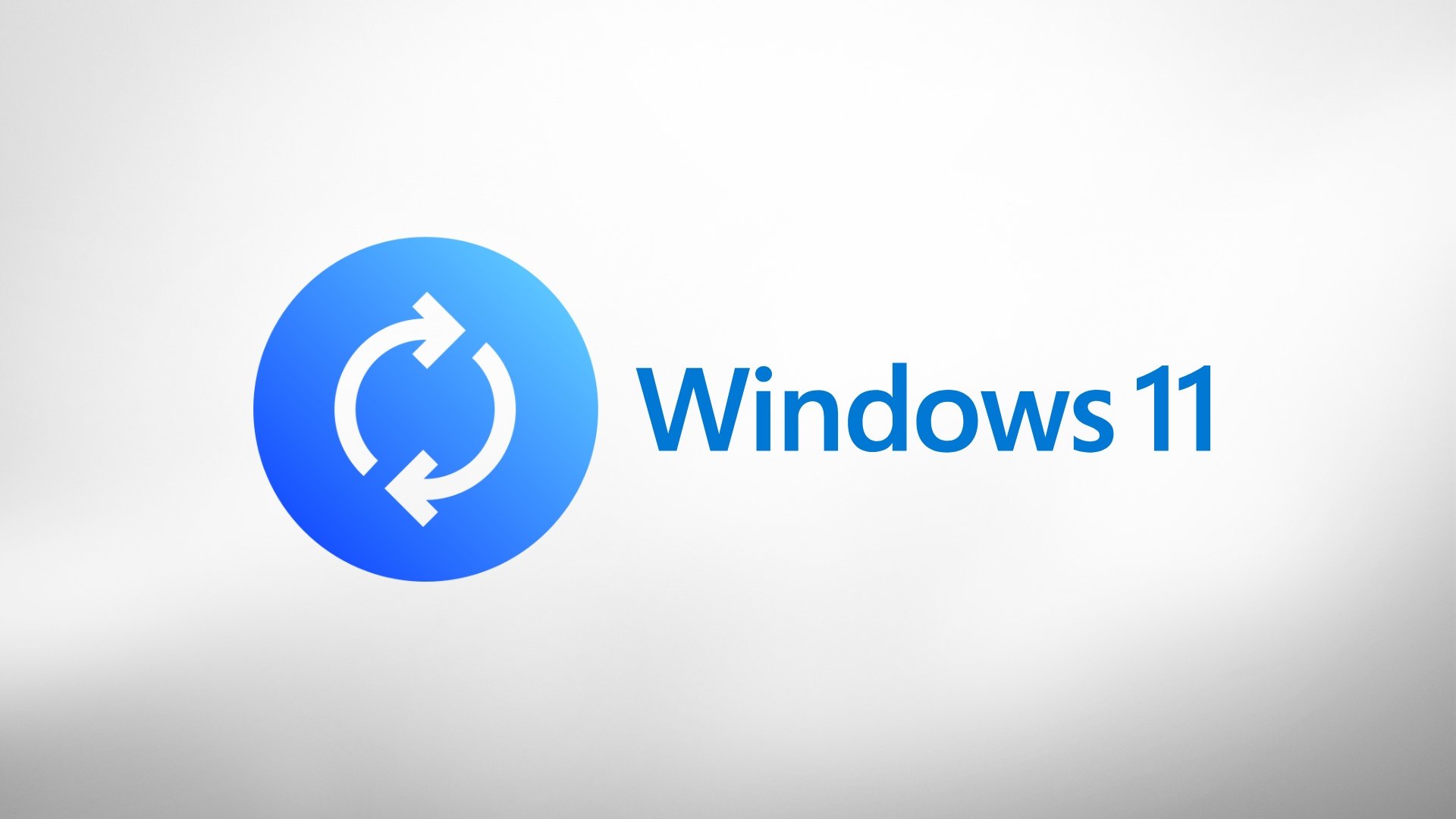 Windows 11 com logo de atualização