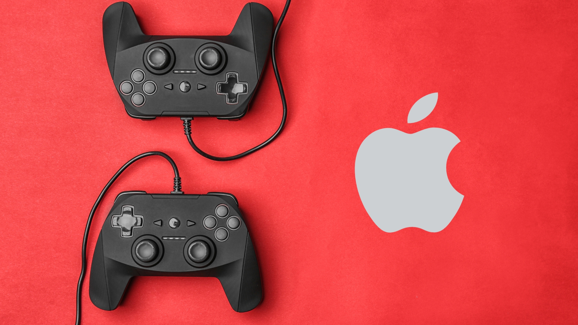 Apple com comandos de jogo