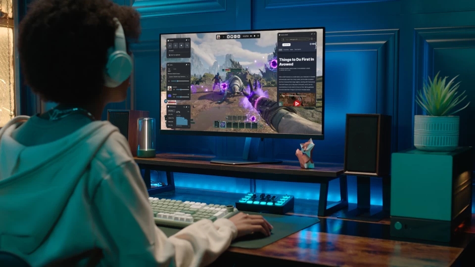 Microsoft Windows 11 Game bar do sistema em funcionamento