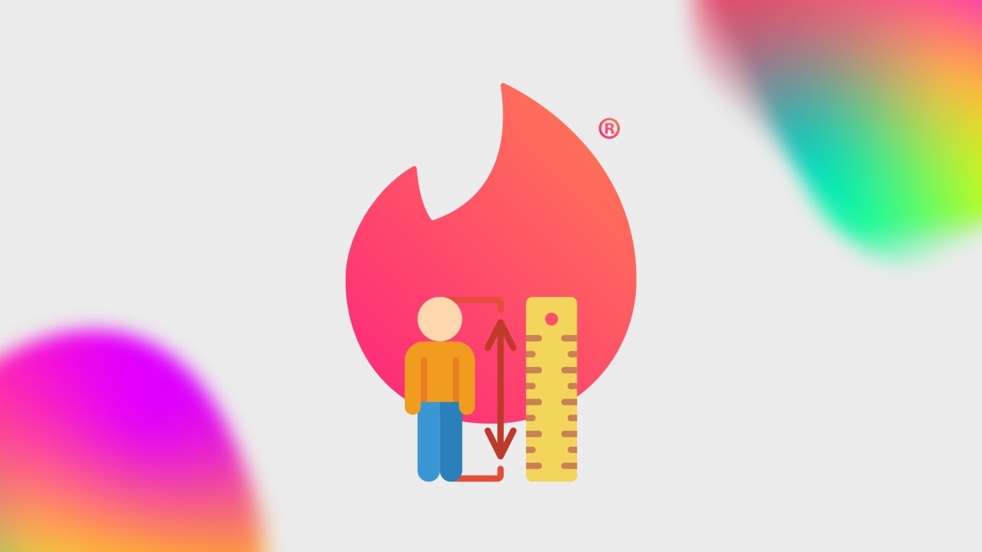 Tinder logo com pessoa a ser medida