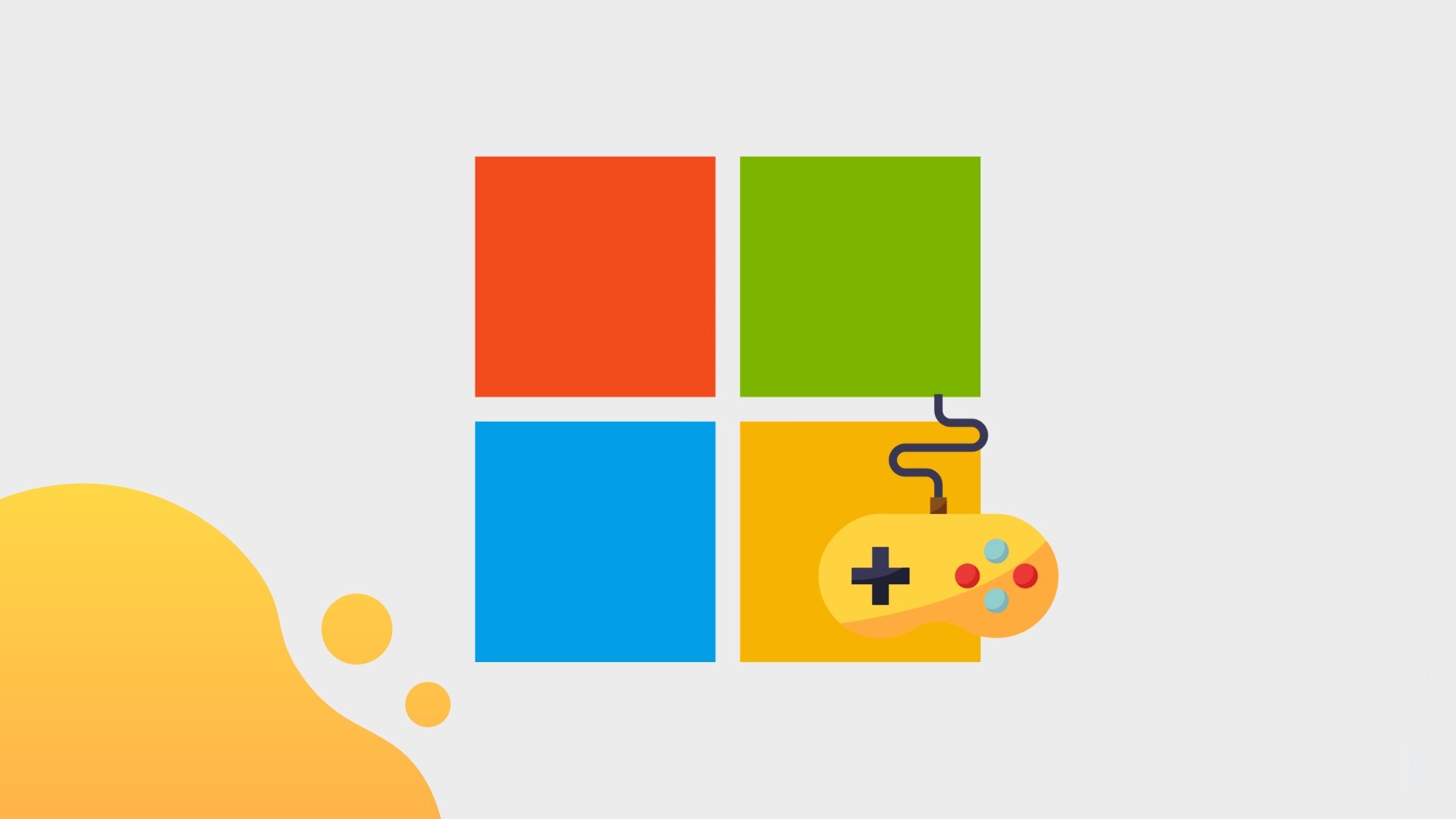 Logo da Microsoft com comando de videojogo