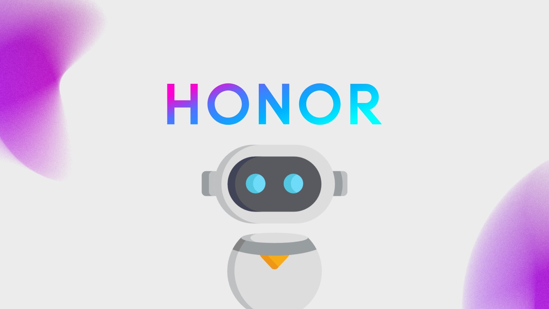 Honor logo da empresa com robot humanoide em imagem