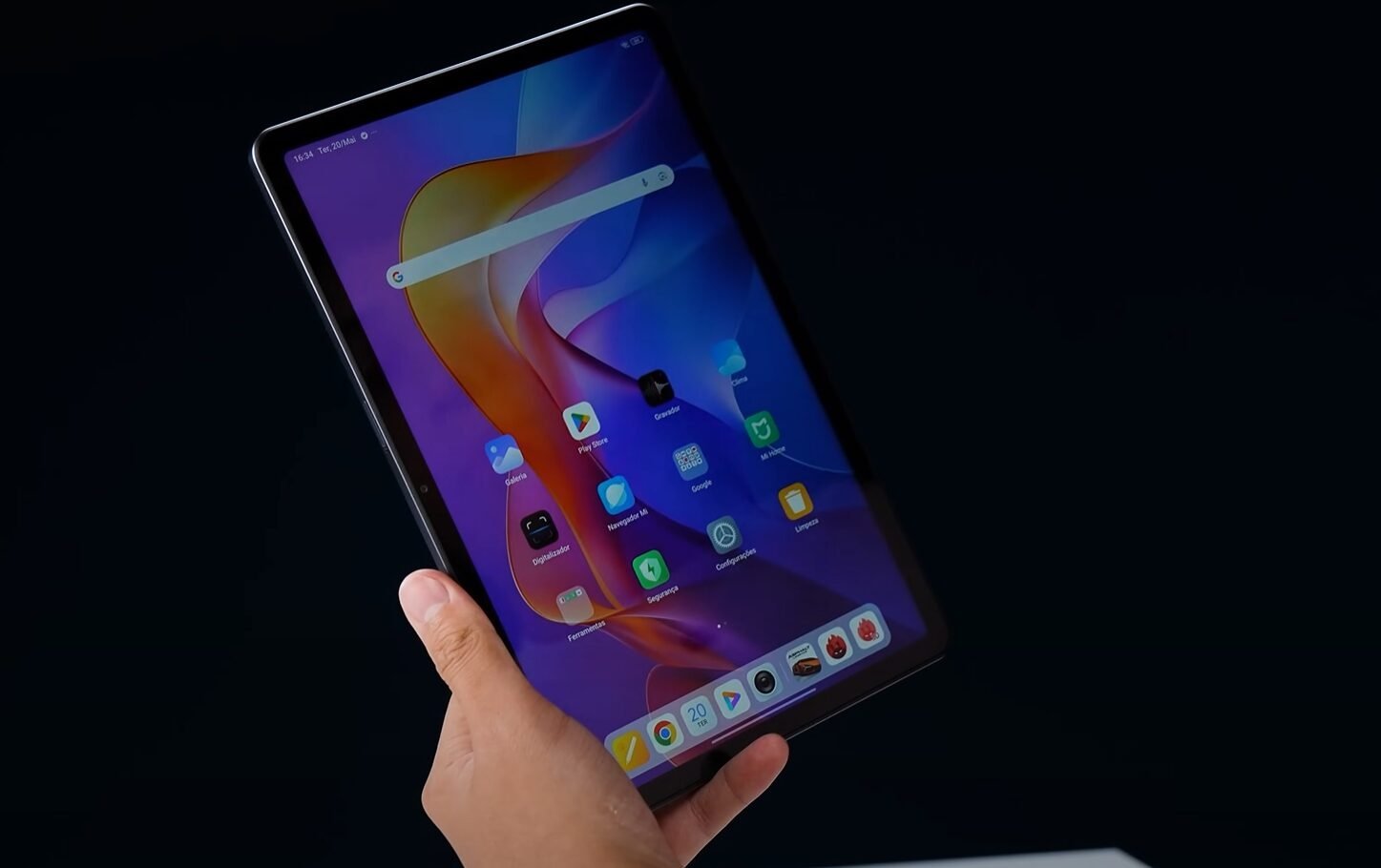 Detalhes do design no Redmi PAD 2