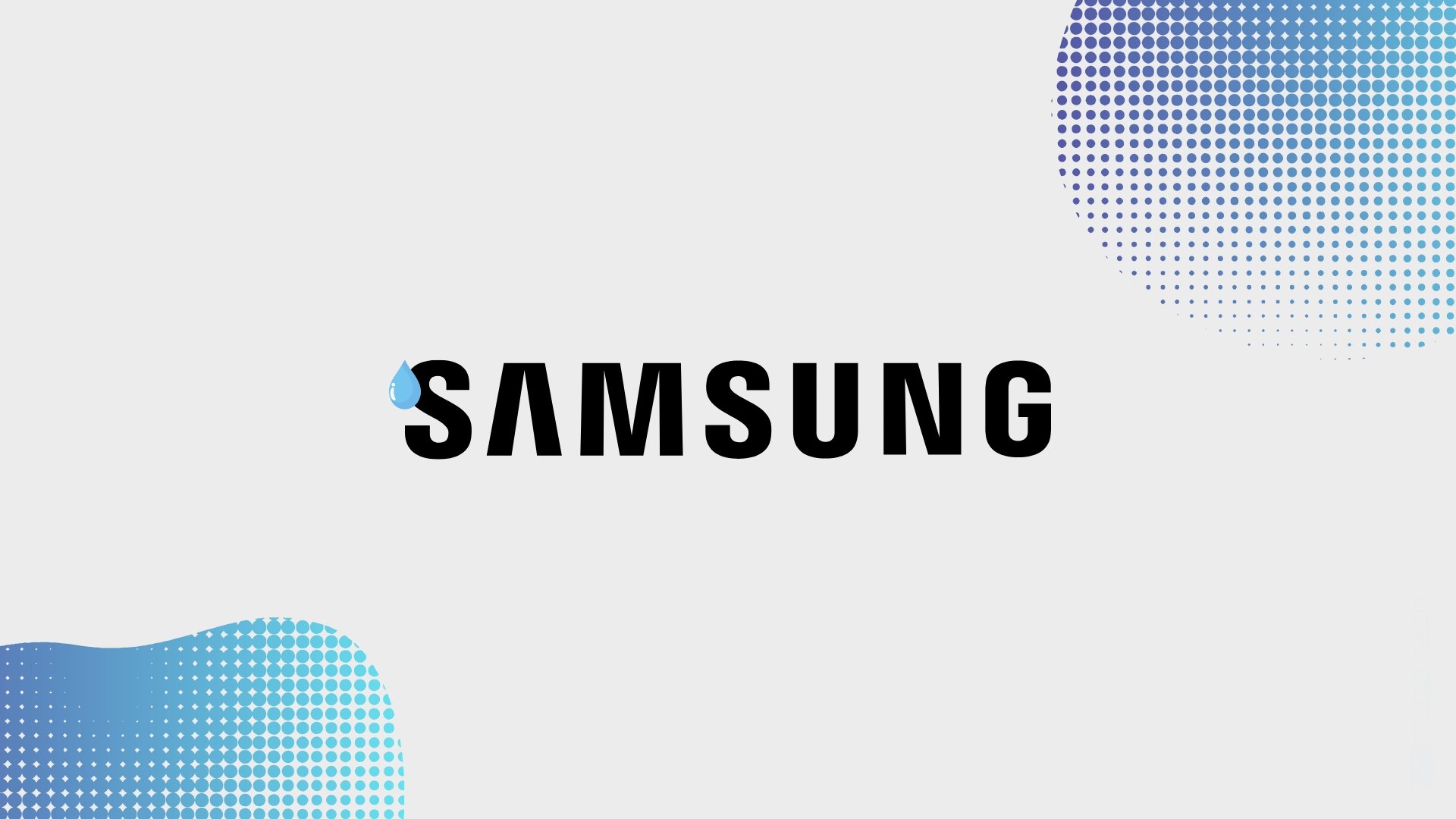 Logo da Samsung a transpirar