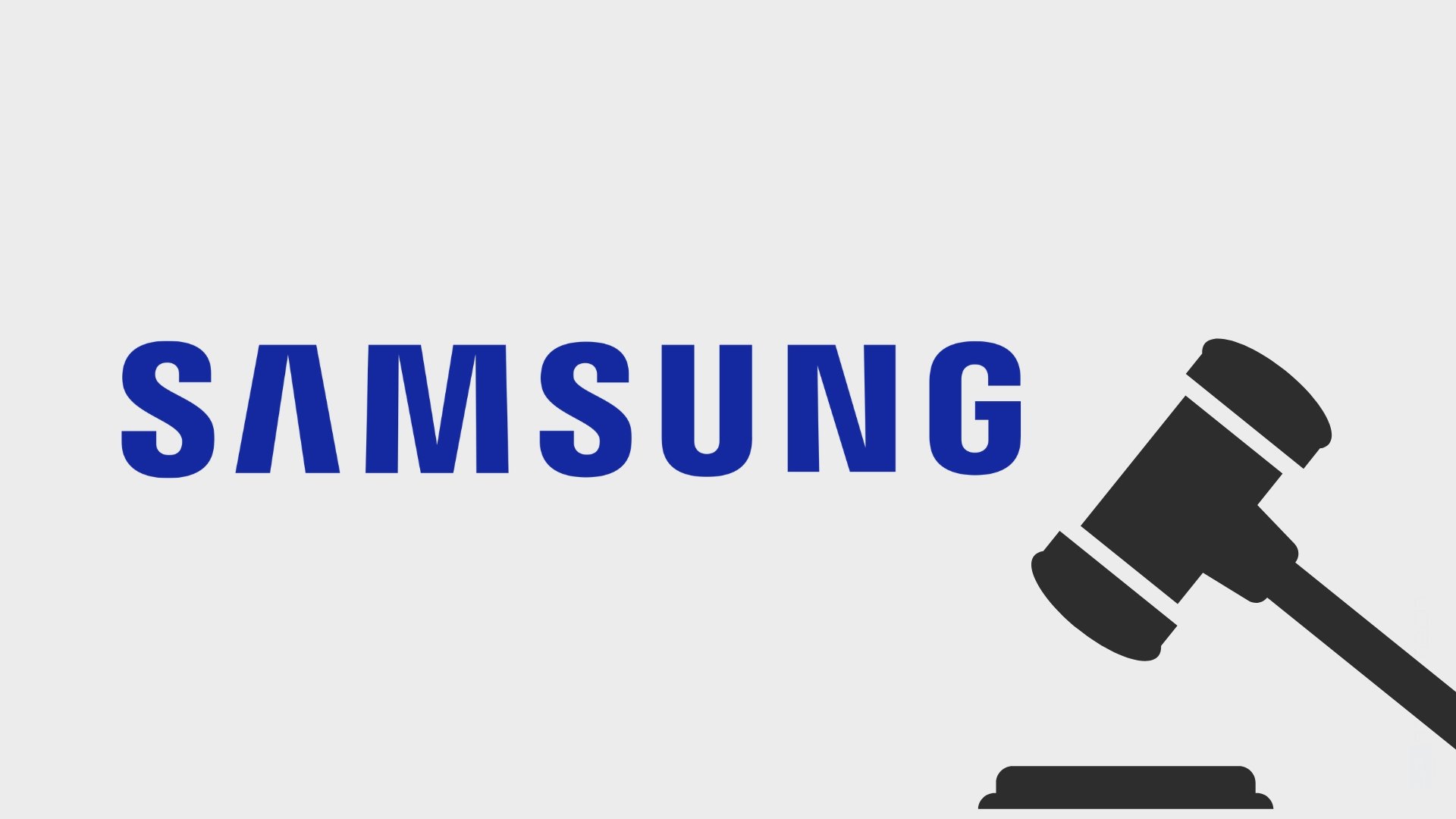 Samsung com martelo de tribunal