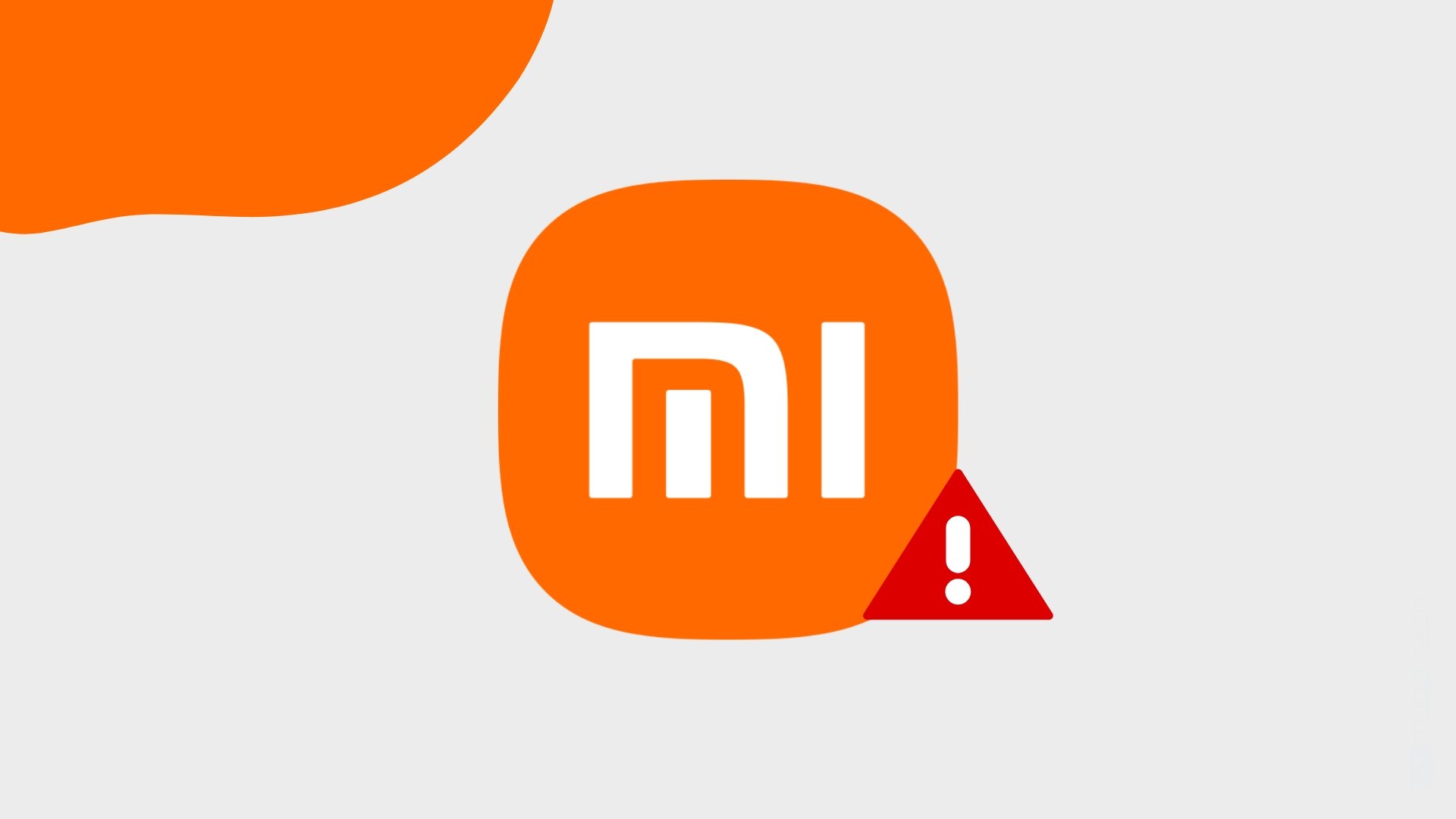 Xiaomi logo com imagem de erro