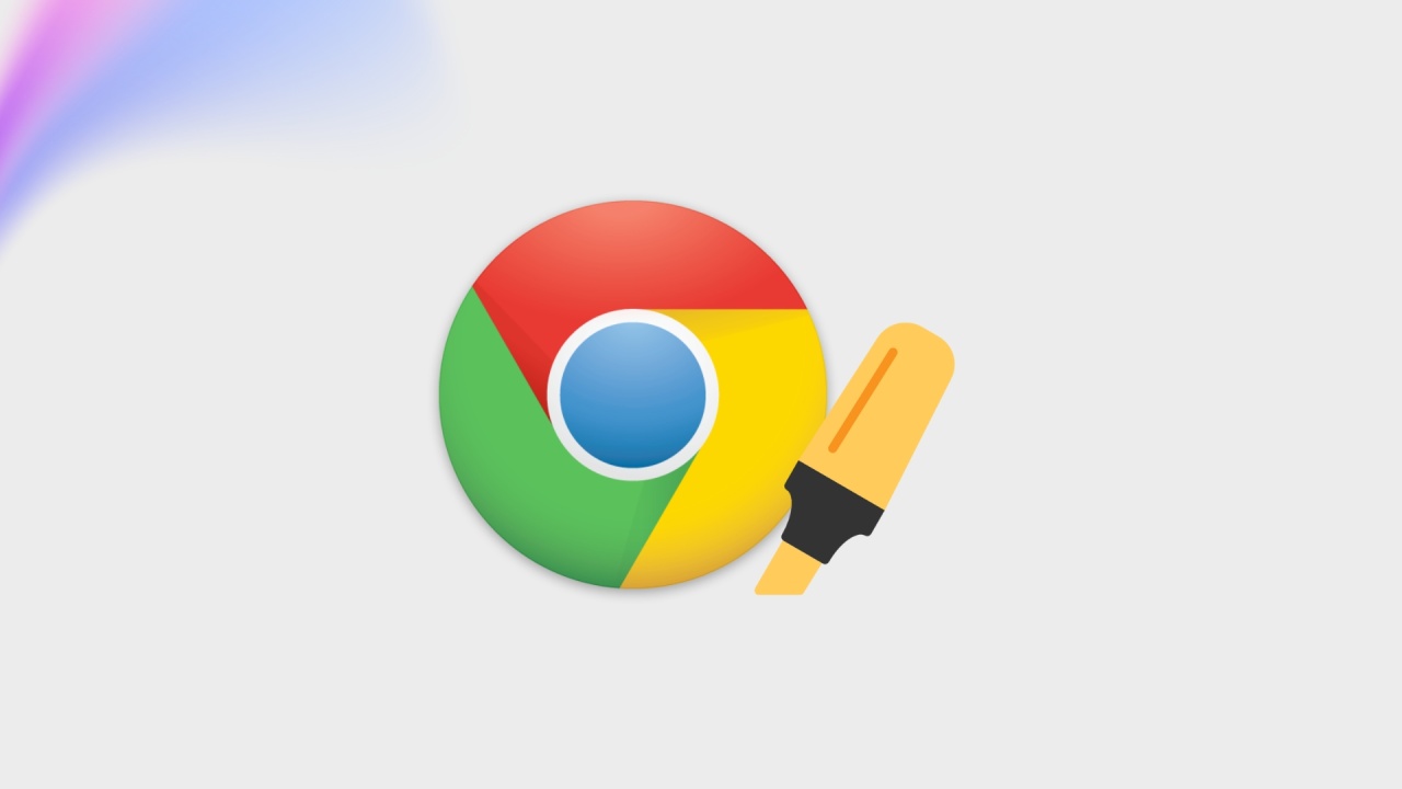 Google Chrome com marcador em caneta