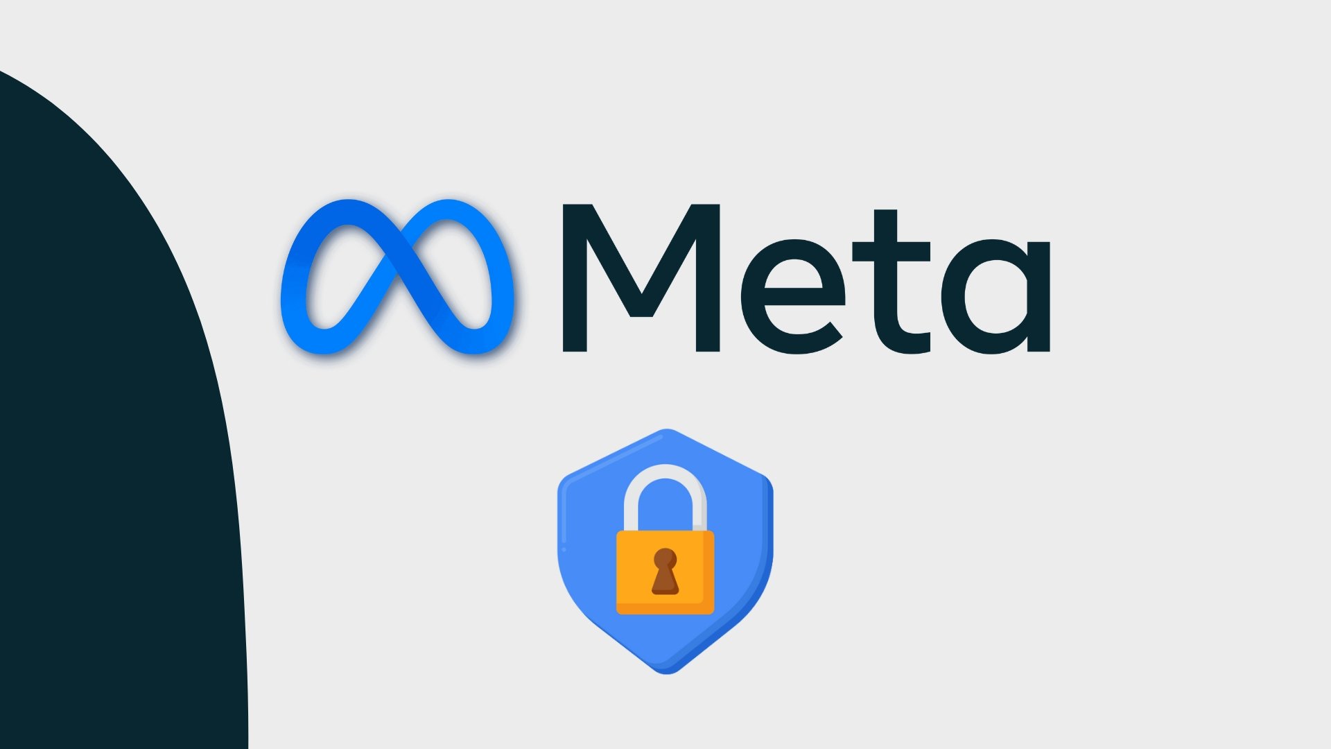 Logo da Meta com cadeado de segurança
