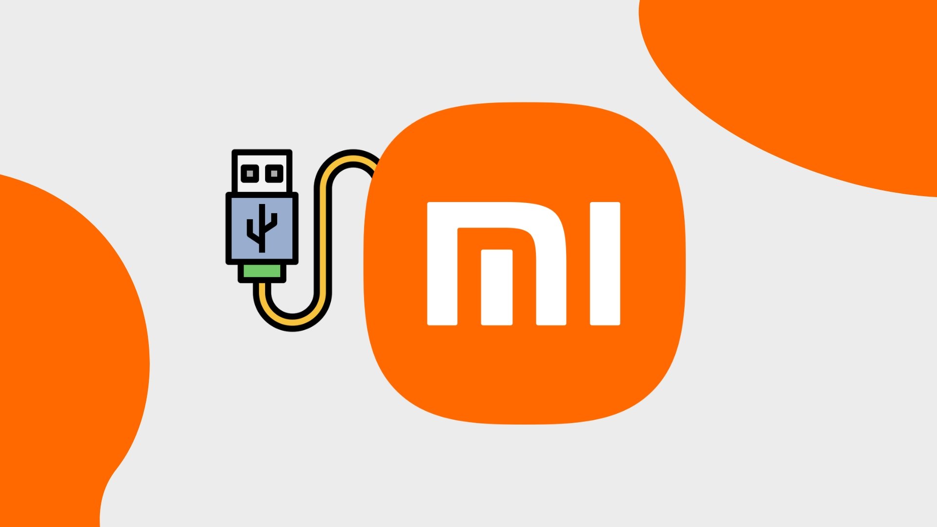 Logo da Xiaomi com entrada USB