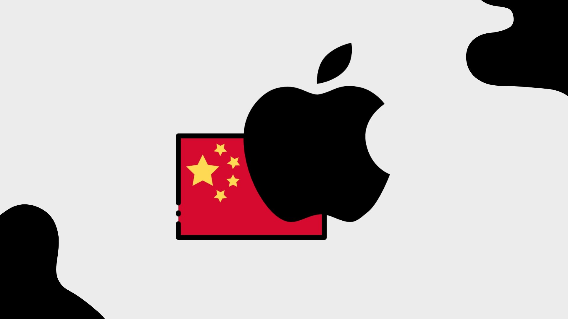 Apple com bandeira da China