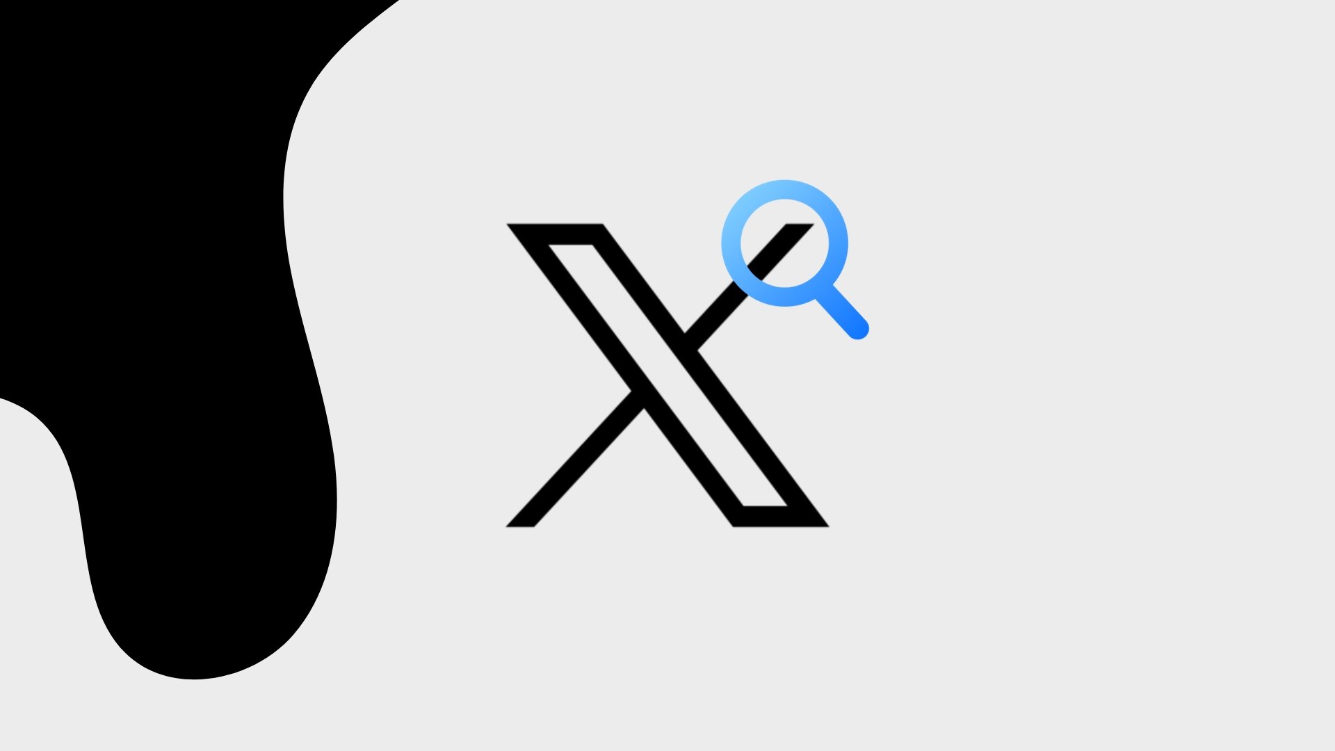 logo da X com lupa