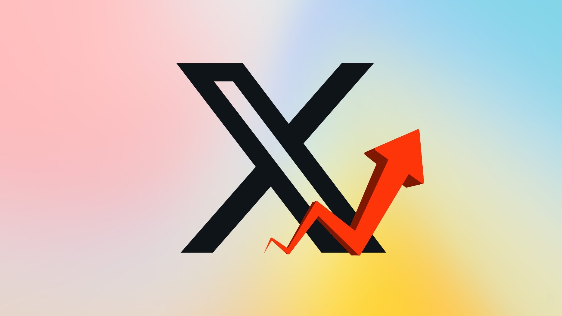 Logo da X em crescimento