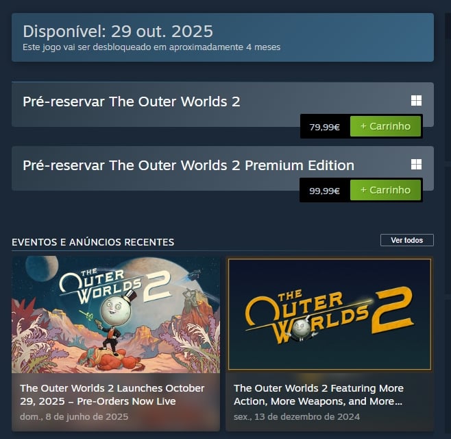 detalhes do preço na Steam
