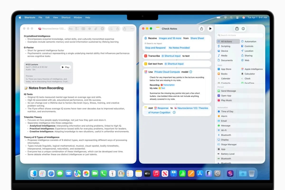 novos atalhos da Apple