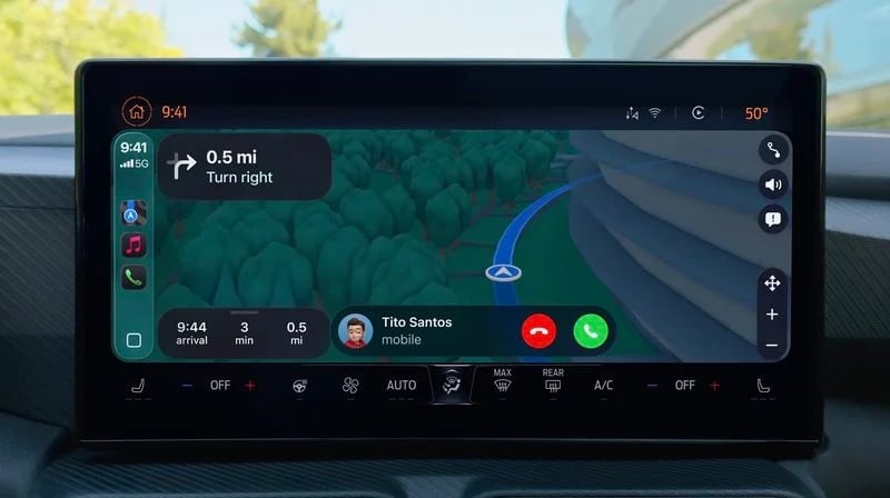 Nova interface de chamadas do carplay