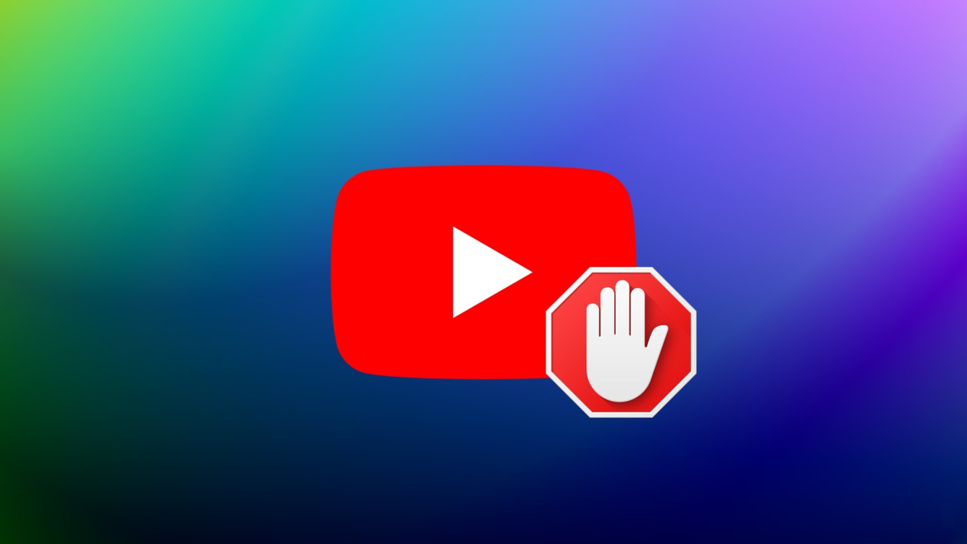 Youtube com logo do Adblock