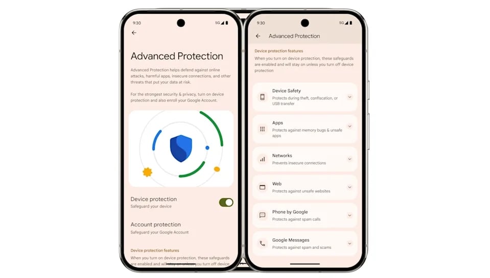 Proteção do Android 16