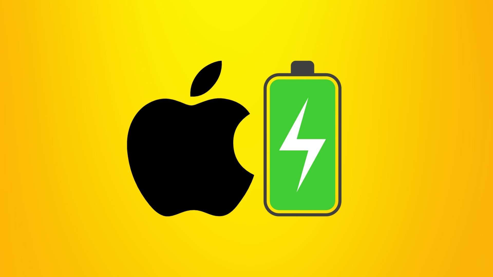 Logo da Apple com bateria