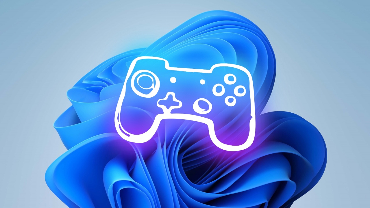 Windows 11 wallpaper com gaming de fundo
