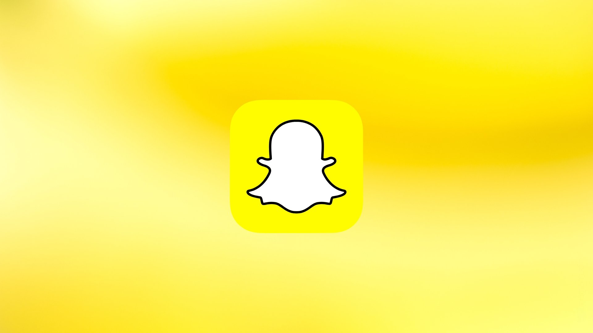 Snapchat em fundo amarelo