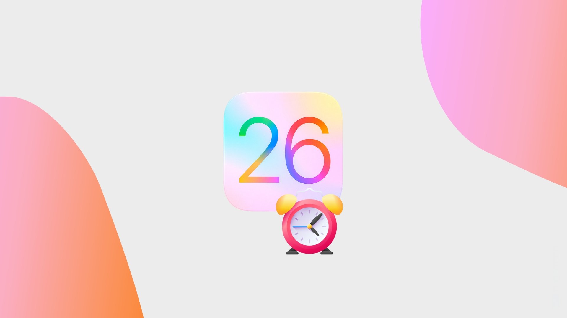 Apple iOS 26 com relógio de alarme