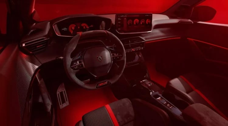 Interior do Peugeot 208