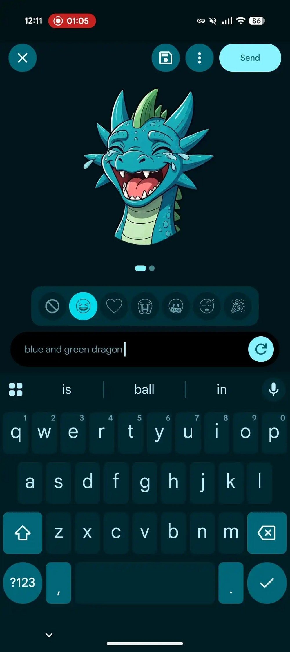 Criação de stickers no Gboard por IA